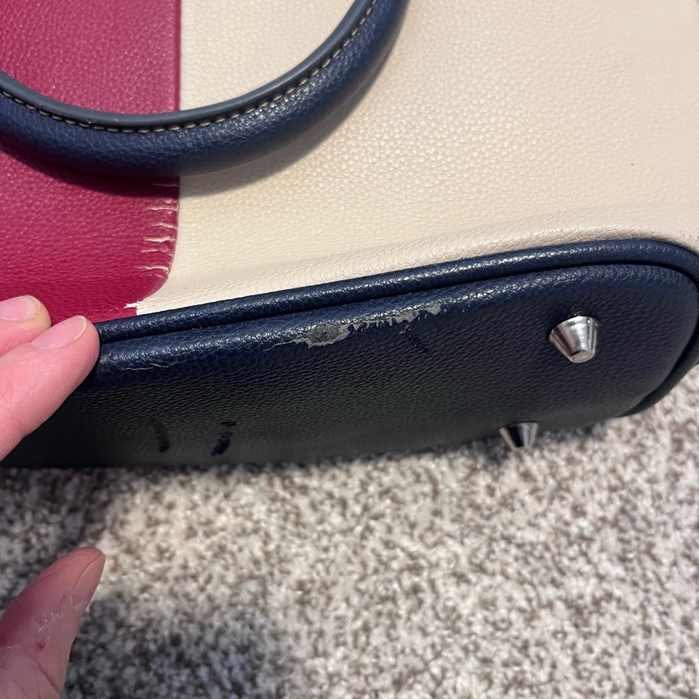 Montana West Patriotic Western Satchel Purse Red White Blue Studded Concho Bag - Picture 5 of 15